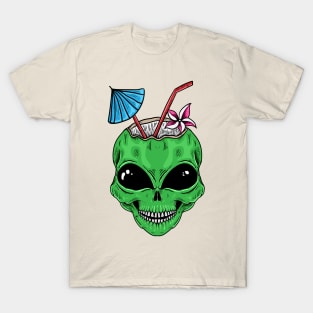 alien coconut drink T-Shirt